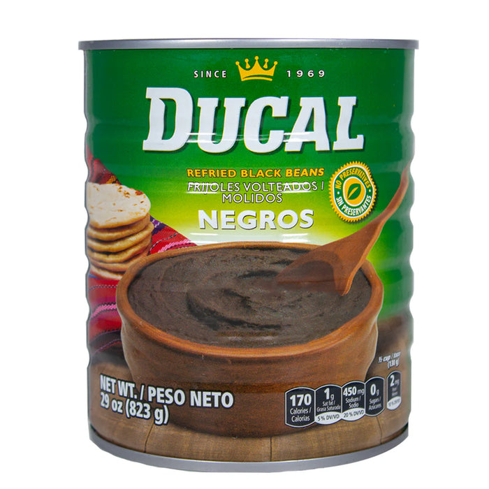Ducal Black Refried Beans 29oz