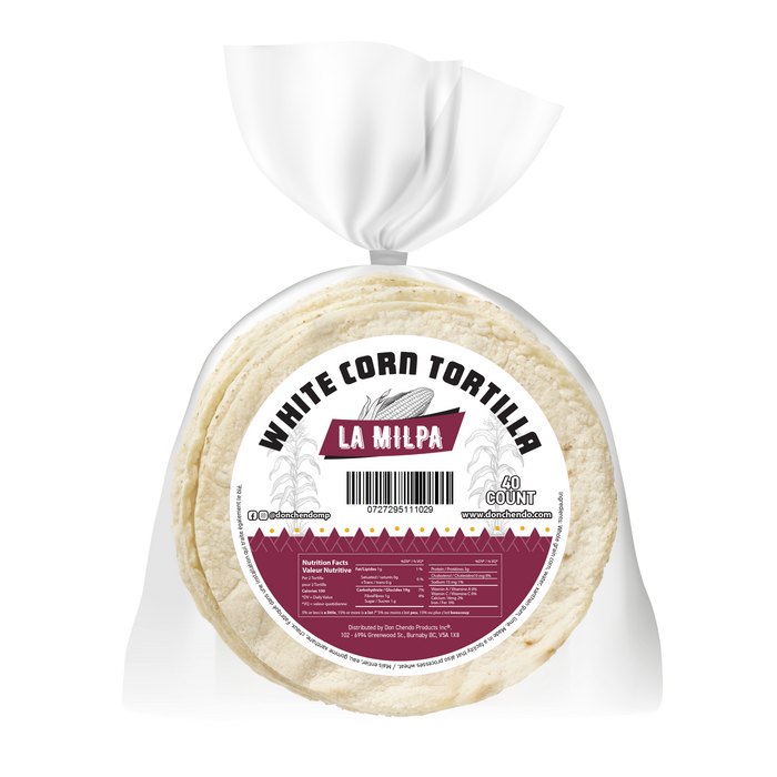 La Milpa White Corn Tortillas 40ct