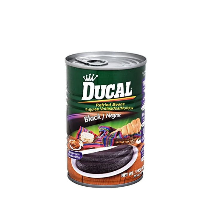 Ducal Canned Black Refried Beans 15oz
